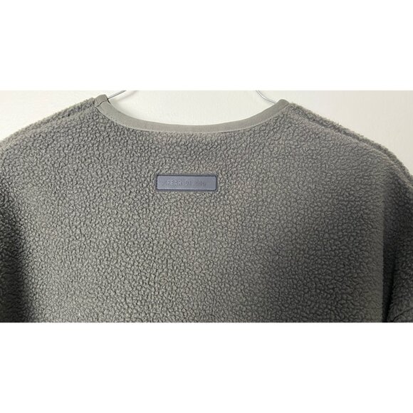 FEAR OF GOD ESSENTIALS POLAR FLEECE DARK GREEN PULLOVER XXS - Picture 6 of 10